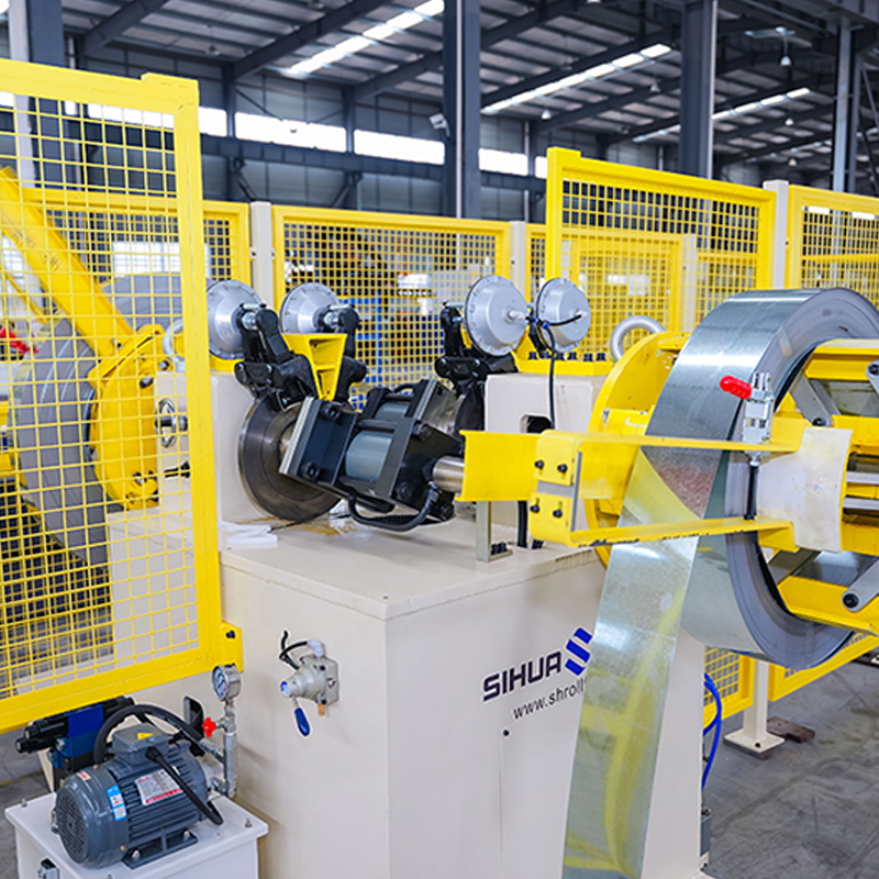 Máquina formadora de rolos de largura, altura e espessura com sistema de embalagem automática